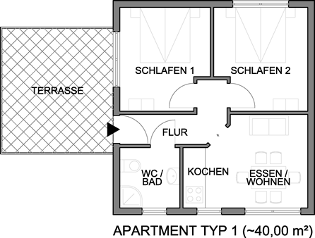 Apartment Typ1 20qm