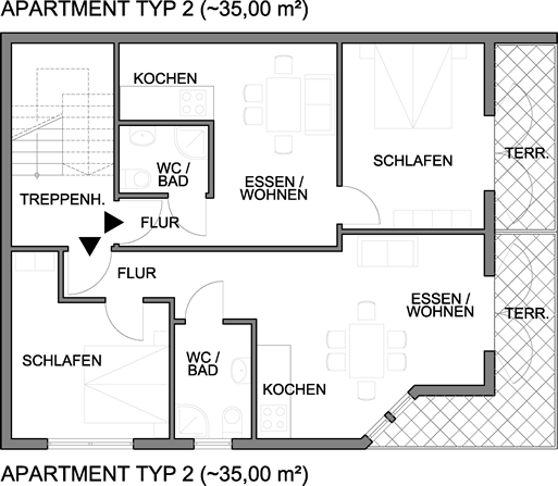 Apartment Typ2 35qm